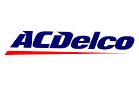 ACDelco blue logo with a red underline wordmark representing the brand name.